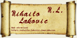 Mihailo Laković vizit kartica